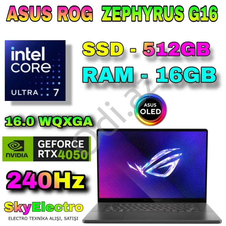 Asus Rog Zephyrus Gu605mu Ultra 7 Oled