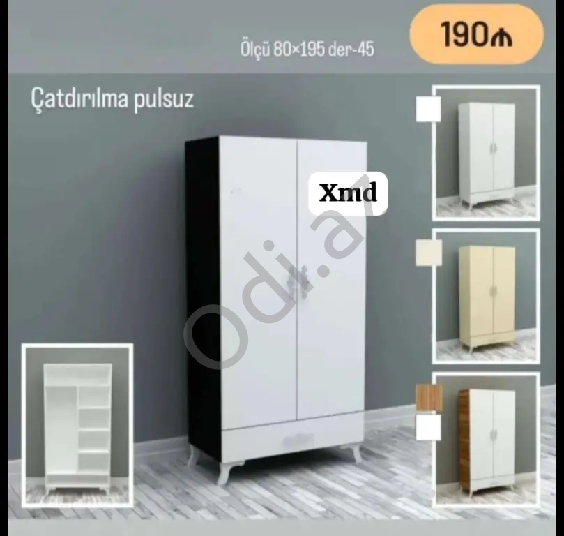 Dolab paltar şkafı 80sm