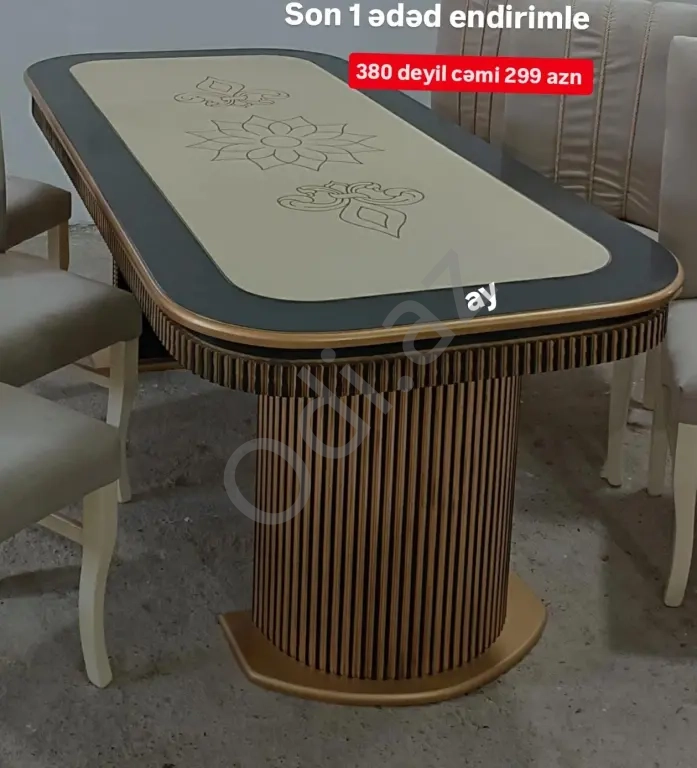 Stol masa sifarişle hazırlanır