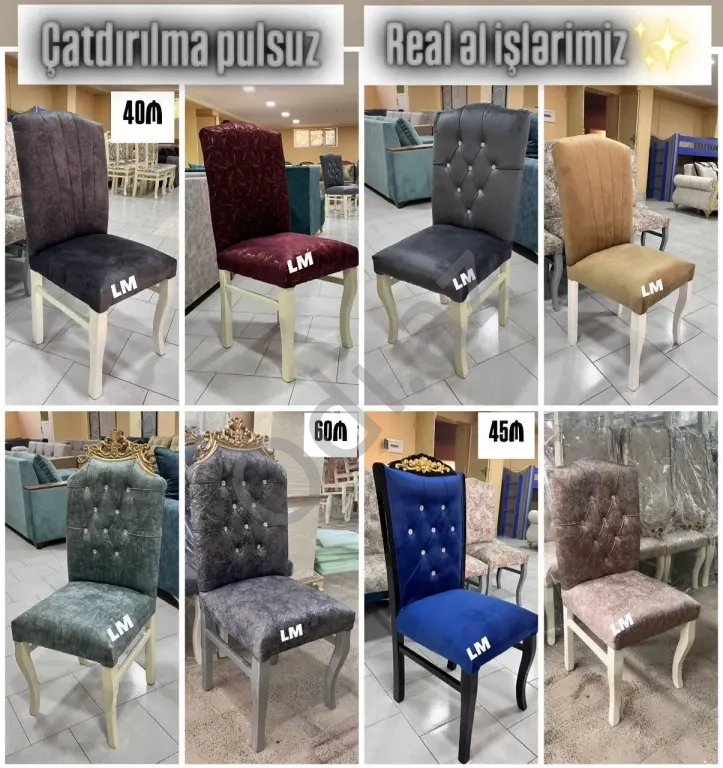 Stullar oturacaqlar sifarişle hazırlanır