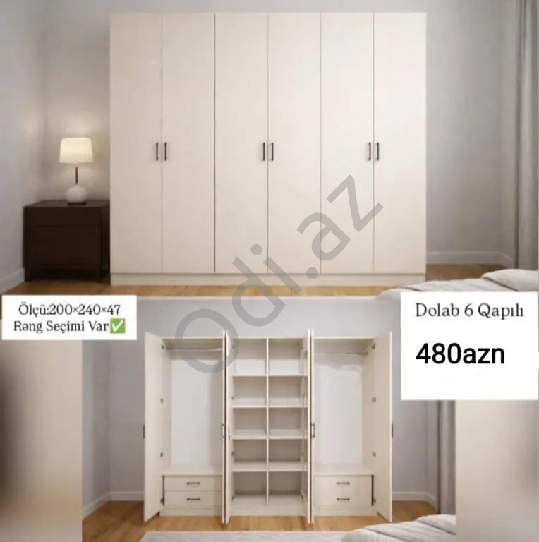 6Qapili dolab sifarişi