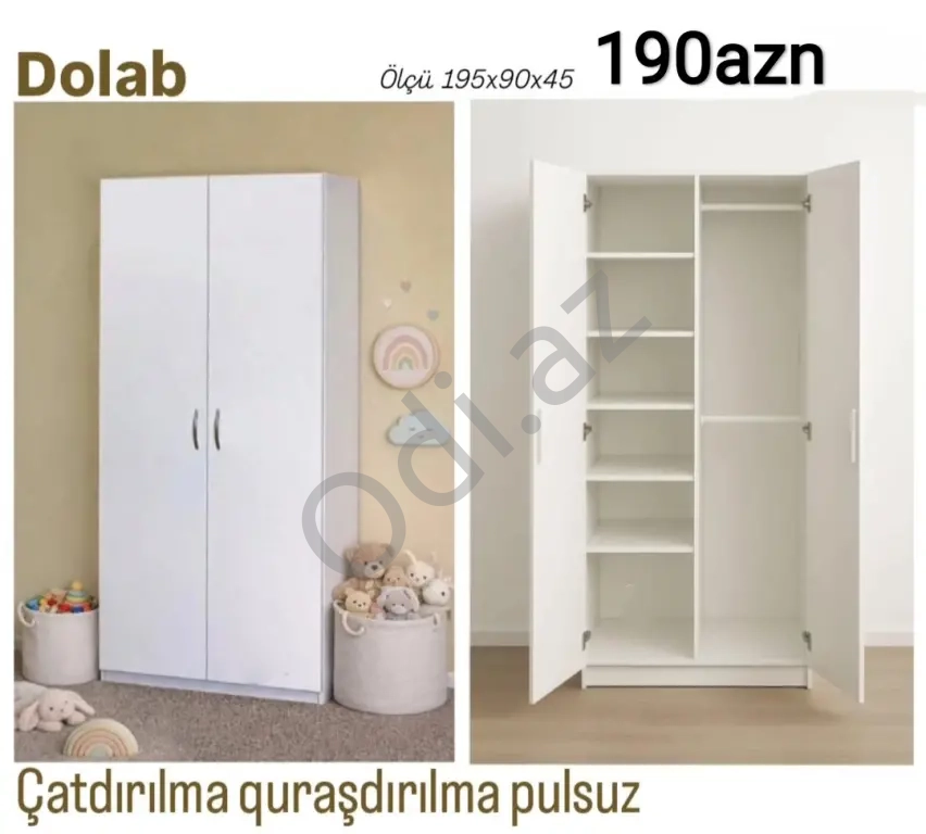 2Qapili dolab sifarişlə