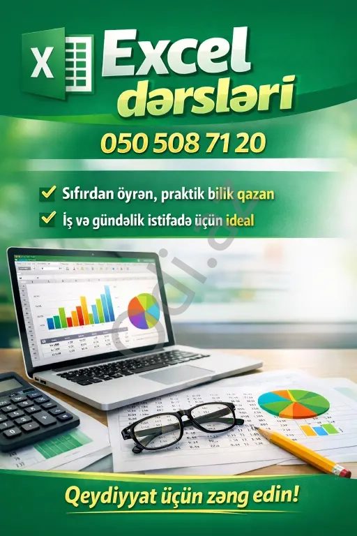 Xətai metrosu yaxınlığında Excel dərsləri