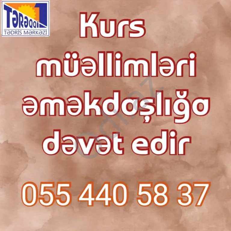 Kurs müəllimləri əməkdaşlığa dəvət edir Kurs müəllimləri əməkdaşlığa dəvət edir