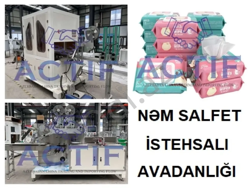 Salfetka istehsal edən makina