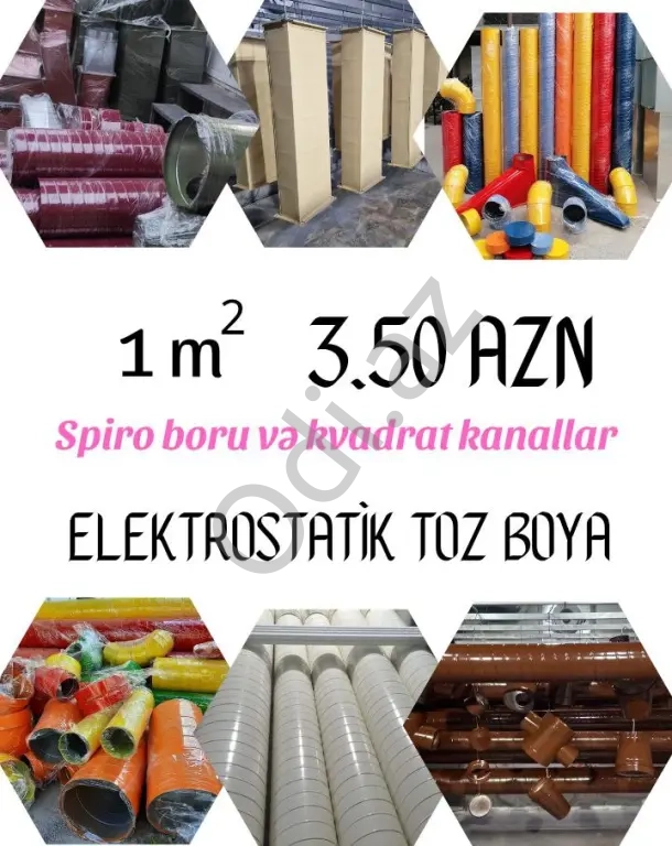 Havalandırma kanalları spiro borular toz boya