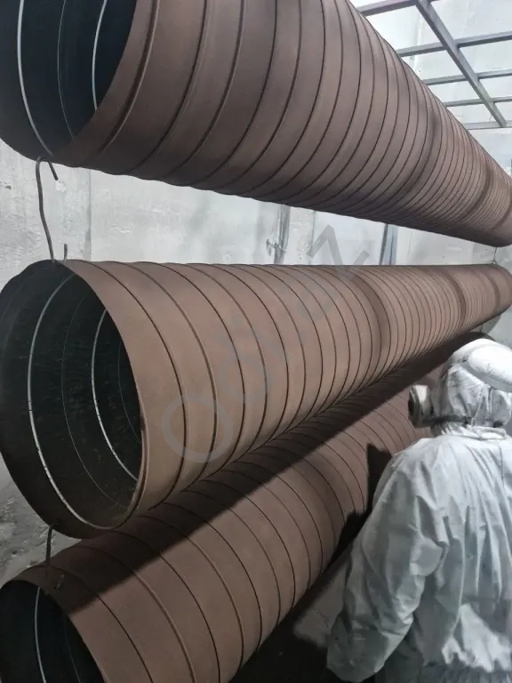 Havalandırma kanalları spiro borular toz boya
