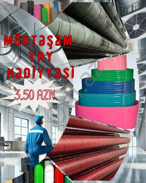 Havalandırma kanalları spiro borular toz boya