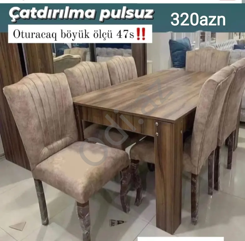 Masa və oturacaqlar