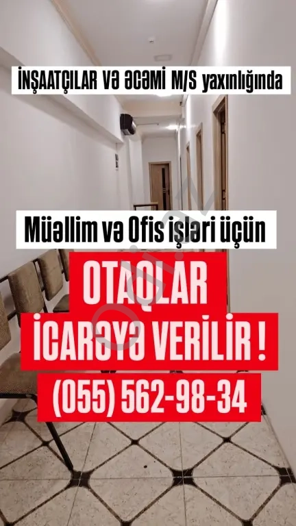 Otaqlar icareye verilir