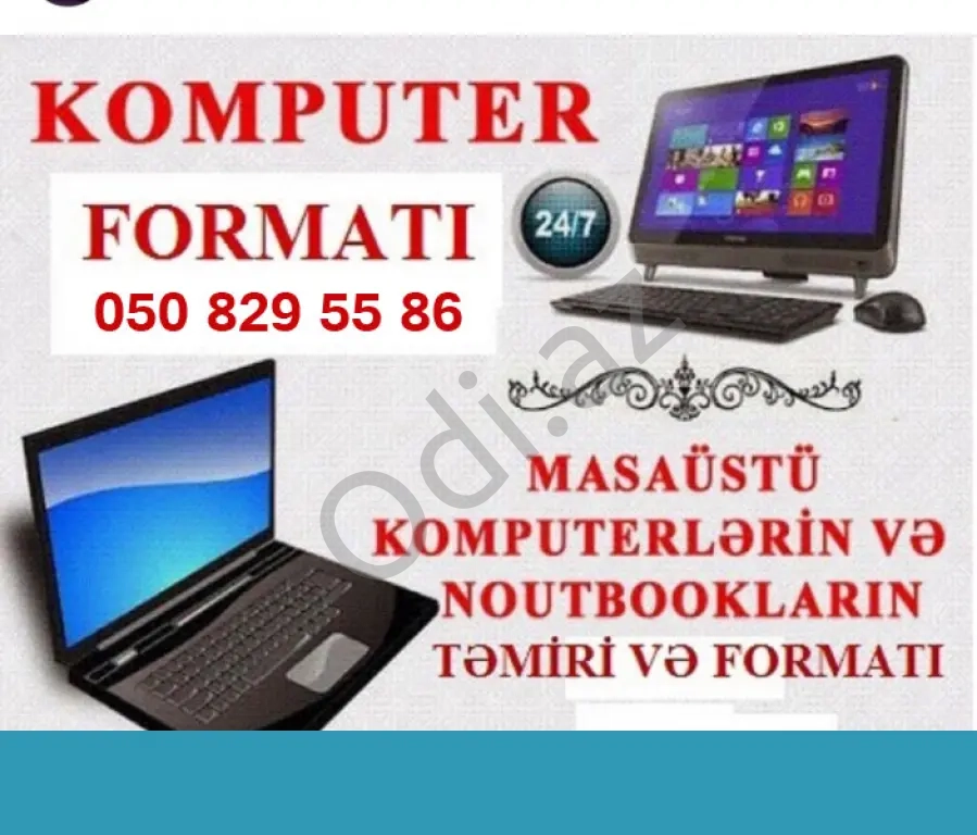 Peşəkar Noutbuk Formatı Komputer təmiri