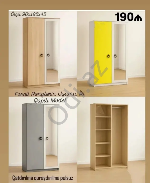 2Qapili dolab sifarişlə