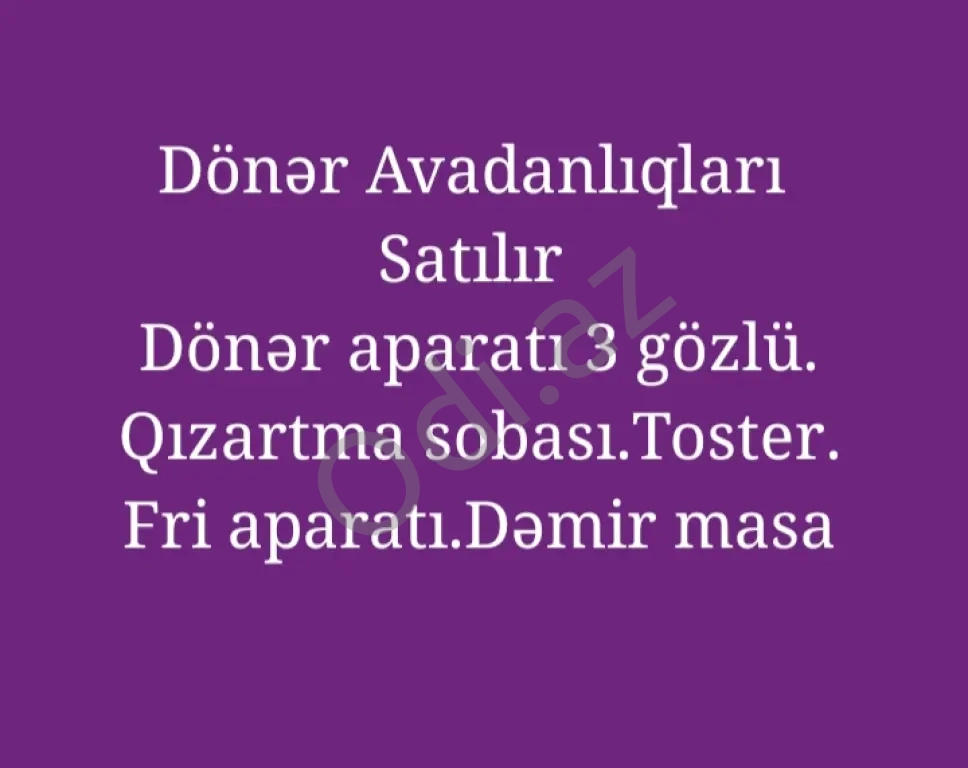 Dönər Avadanlıqları Satılır