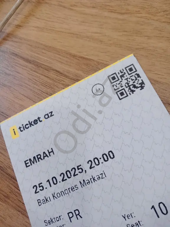 Emrahin konsertine 3 eded bilet Emrahin konsertine 3 eded bilet