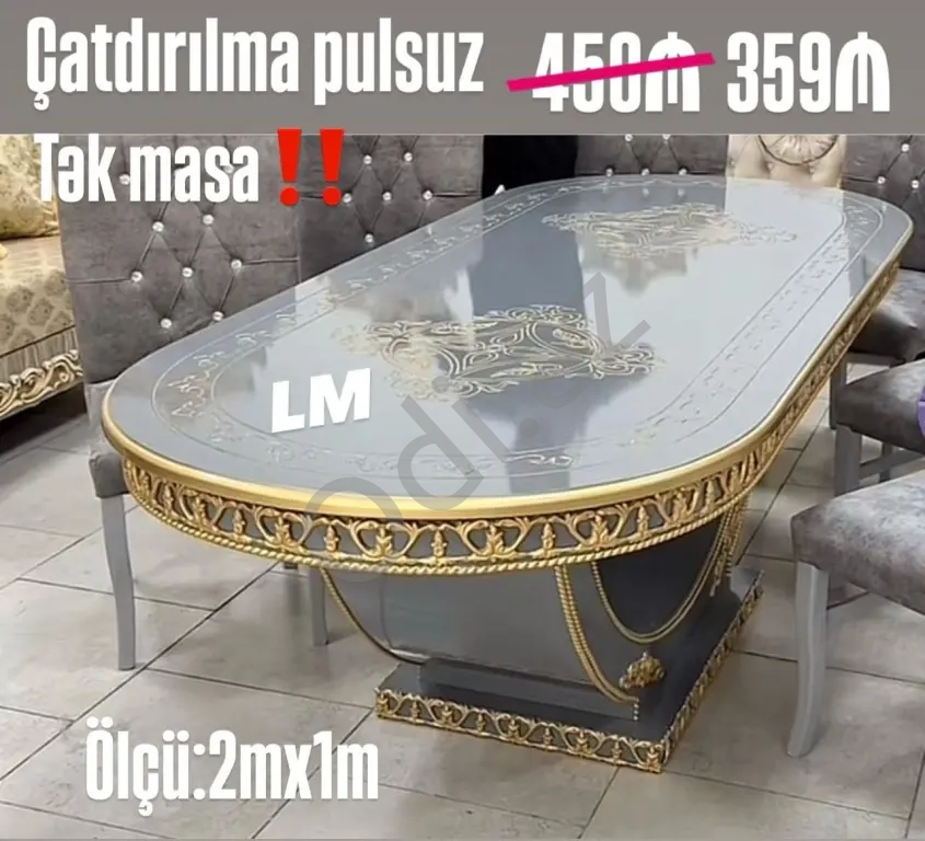 Stol masa sifarişle hazırlanır