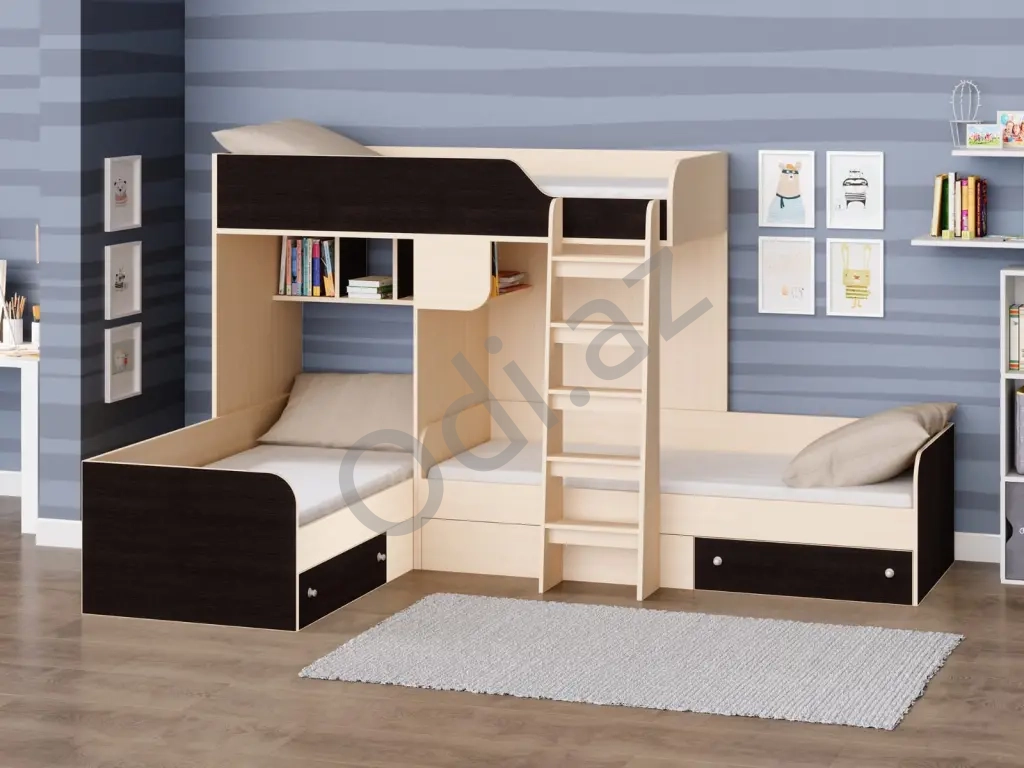 Uşaq 2 mərtəbəli çarpayı