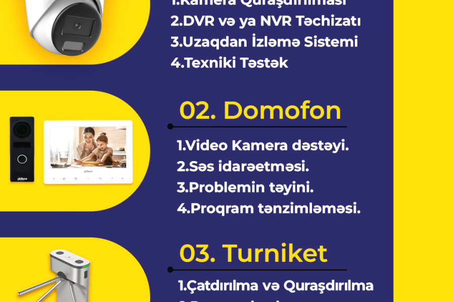 Təhlükəsizlik sistemlərinin quraşdırılması
