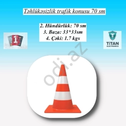 Təhlükəsizlik trafik konus 70 sm