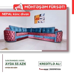 Künc divan Nepal KREDİTLƏ | ŞOK QİYMƏTƏ