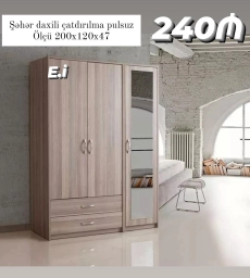 Paltar dolabı sifarişle hazırlanır