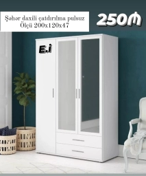 Paltar dolabı sifarişle hazırlanır