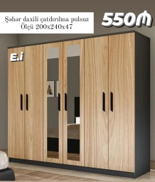 Paltar dolabı sifarişle hazırlanır