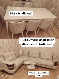 Divan ve stol stul desti