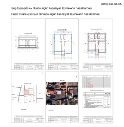Bütün növ tikintilərin memarlıq layihələrinin, cizgi və çertyojlarının