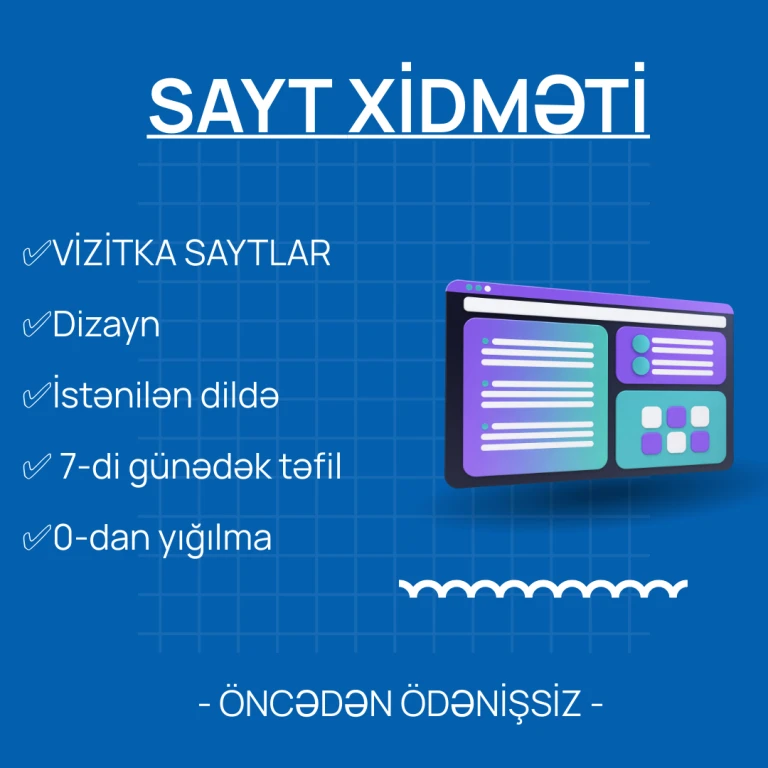 Saytların yığılması (vizitka)