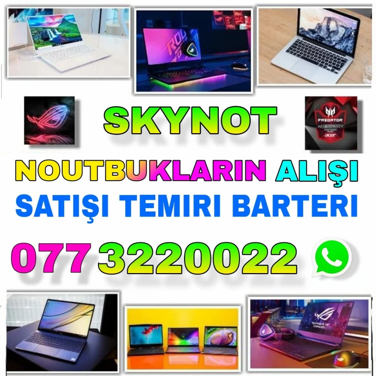 Noutbuklarin alisi ve satisi