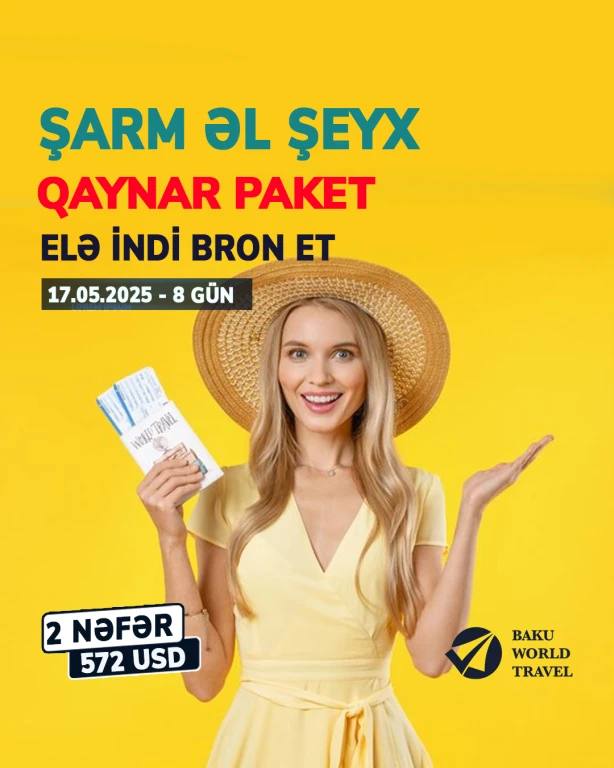 Super Endirimli 2 nəfərlik Şarm Əl Şeyx Turu
