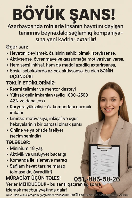 İşinin Peşəkarı Olan Menecerlər Tələb Olunur